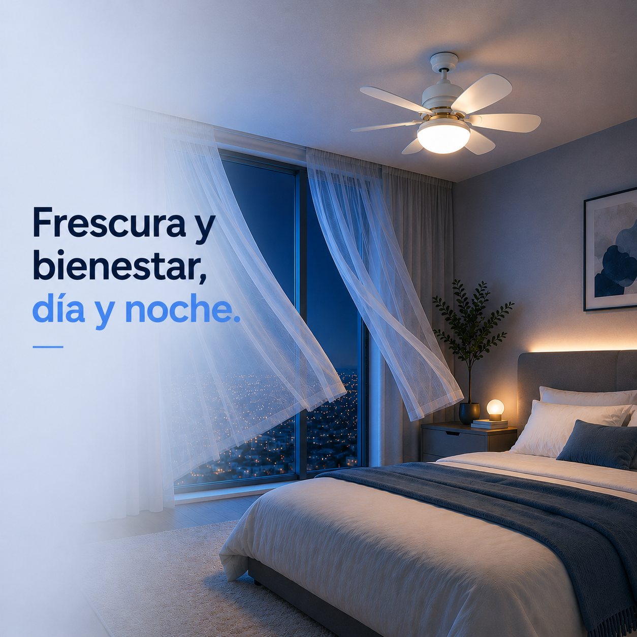 AirBloom™ Ventilador de Techo LED y Control Inteligente
