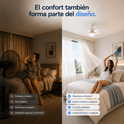 AirBloom™ Ventilador de Techo LED y Control Inteligente